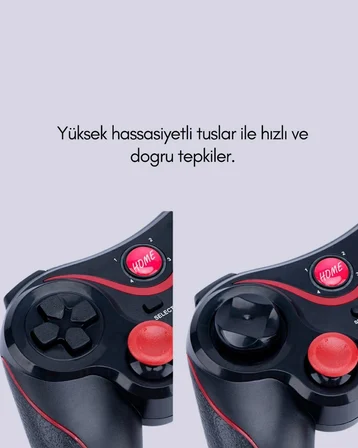 Mey İthalat Profesyonel  Kablosuz Gamepad Çoklu Cihaz Desteği