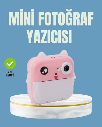 Mey İthalat® Anında Baskı ve Yüksek Çözünürlüklü Çift Lensli Fotoğraf Makinesi