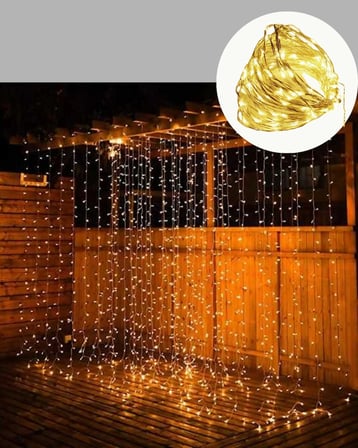 3x3 Perde LED Işık Şelale Model Özel Gün Dekoratif Aydınlatma