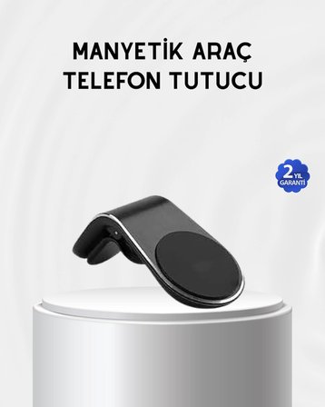 Mey İthalat® Araç İçi Manyetik Telefon Tutucu Güçlü Klipsli ve 360 Derece Ayarlanabilir