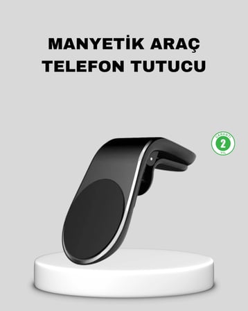 Mey İthalat® Manyetik Araç Telefon Tutucu 360° Dönebilen ve Sarsıntısız Güçlü Mıknatıslı