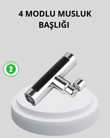 CEYLAN ADAM 360° Dönebilen Musluk Başlığı 4 Fonksiyonlu Su Tasarruflu ve Dayanıklı