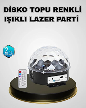 CEYLAN ADAM Bluetooth Hoparlörlü LED Disko Işığı Müzik Ritim Duyarlı ve Taşınabilir