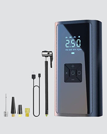 CEYLAN ADAM Dijital Ekranlı Kablosuz Hava Pompası LED Işıklı 12V 80W