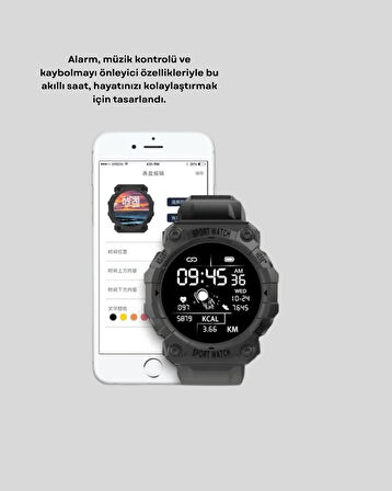 CEYLAN ADAM Yeni Nesil Akıllı Saat – Nabız Ölçer, Uyku Takip, Bluetooth Uyumlu, Şık Tasarım