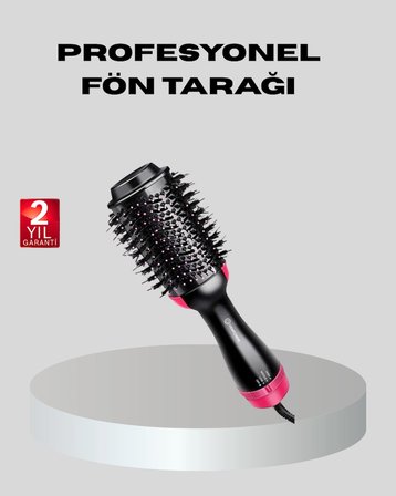 Mey İthalat® 1200W Fön Tarağı – 3 Isı Ayarı, Negatif İyonlu, Hızlı ve Pürüzsüz Sonuç