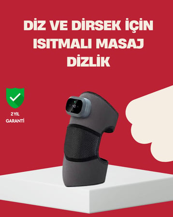 Mey İthalat® 3 Seviyeli Titreşimli Isıtmalı Diz Bakım Masaj Cihazı
