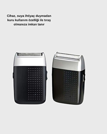CEYLAN ADAM Kablosuz Şarjlı Sakal Tıraş Makinesi – Kuru Kullanım, Uzun Pil Ömrü