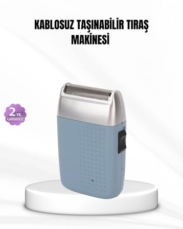 Taşınabilir Şarjlı Tıraş Makinesi – Kuru Kullanım, Özel Sakal Başlıkları
