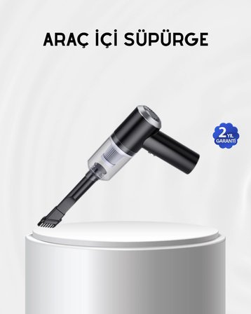 Mey İthalat® Kablosuz El Süpürgesi – Araç İçi Temizlik İçin 5500PA Güçlü Emiş, USB Şarjlı
