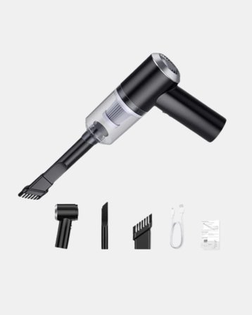 Mey İthalat® Kablosuz El Süpürgesi – Araç İçi Temizlik İçin 5500PA Güçlü Emiş, USB Şarjlı