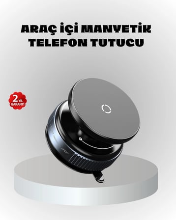 Mey İthalat® Mıknatıslı Araç Telefon Tutucu Vakum Teknolojili 360° Ayarlanabilir