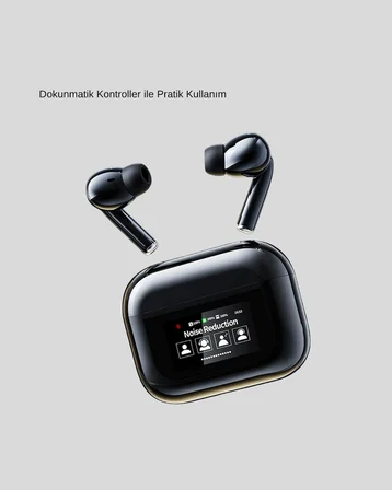 Mey İthalat Bluetooth 5.3 ANC Kablosuz Kulaklık – Dokunmatik Kontrol, Dijital Ekran ve Uzun Pil Ömrü