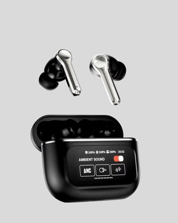 ANC Teknolojili Kablosuz Bluetooth Kulaklık – Dokunmatik, Dijital Göstergeli, Yüksek Ses Kalitesi