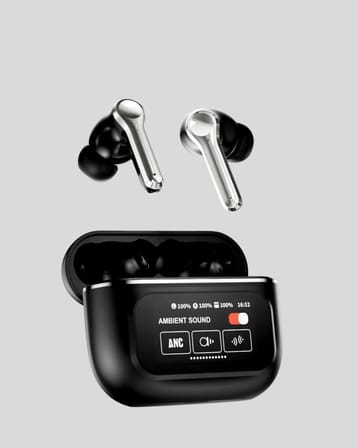 Aktif Gürültü Engelleme (ANC) Kablosuz Bluetooth Kulaklık – Dijital Ekranlı, Dokunmatik ve Uzun Pil Ömürlü