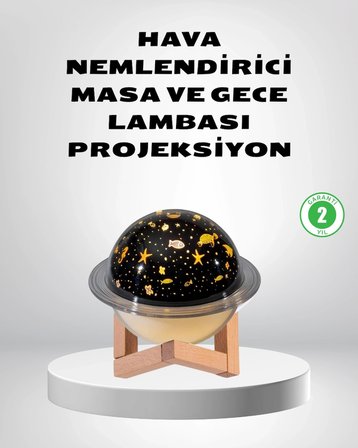 Mey İthalat® USB Projeksiyon Gece Lambası ve Hava Nemlendirici – Aromaterapi Destekli, Taşınabilir Mini