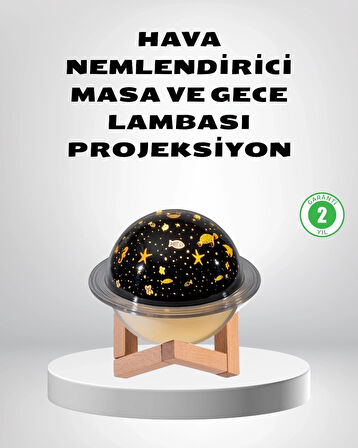 CEYLAN ADAM USB Projeksiyon Gece Lambası ve Hava Nemlendirici – Aromaterapi Destekli, Taşınabilir Mini