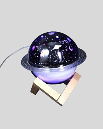 CEYLAN ADAM USB Projeksiyon Gece Lambası ve Hava Nemlendirici – Aromaterapi Destekli, Taşınabilir Mini