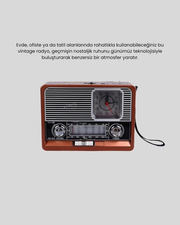 Nostaljik Radyo – Şık Dekoratif Tasarım ve Güvenli 2 Yıl Garanti