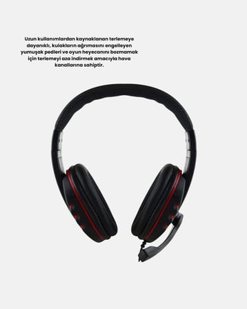 Mey İthalat® Stereo Ses Destekli Mikrofonlu Gaming Kulaklık – Yumuşak Pedli