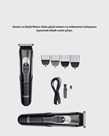 CEYLAN ADAM Kablosuz, Paslanmaz Çelik Bıçaklı Profesyonel Saç ve Sakal Tıraş Makinesi – Sessiz, Güçlü ve Ergonomik