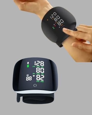 Mey İthalat® Bilekten Ölçüm Dijital Tansiyon Aleti – Renkli Risk Göstergeli ve Aritmi Uyarılı