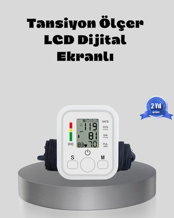Mey İthalat® Üst Koldan Ölçüm Dijital Tansiyon Aleti – IHB Aritmi Uyarılı ve Çift Hafızalı