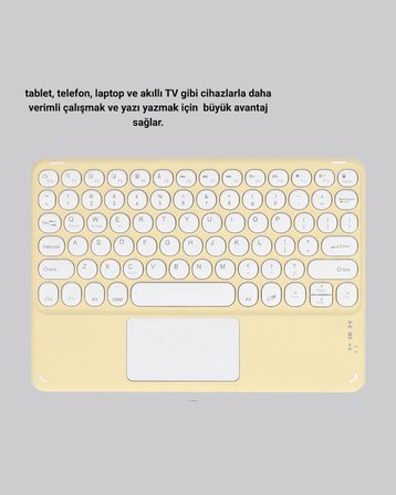 Mey İthalat Kablosuz Bluetooth Klavye – Slim Taşınabilir Tasarım