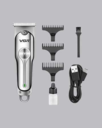 CEYLAN ADAM Gümüş Desenli Şarjlı Tıraş Makinesi – 120 Dakika Çalışma Süresi, 3 Başlıklı