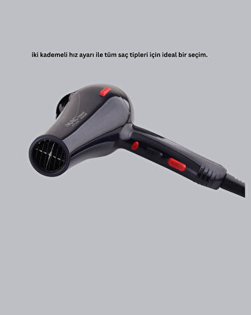 CEYLAN ADAM 2200 Watt Profesyonel Saç Kurutma Makinesi AC Motorlu Yüksek Performanslı