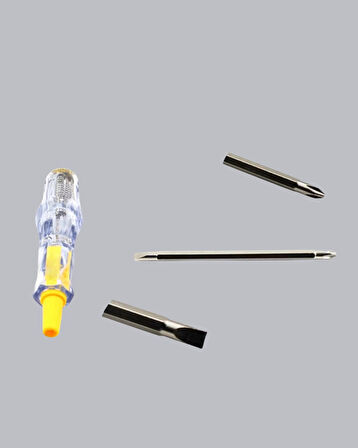 CEYLAN ADAM Elektrik Test Kalemi Neon Işıklı Nikel Kaplama 110-220V Dirençli