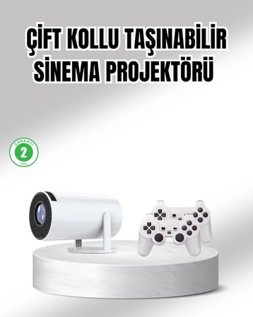 Mey İthalat® Projeksiyon Cihazı 4K Destekli Kablosuz Bağlantılı Bluetooth 5.0
