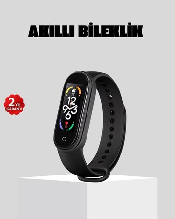 Mey İthalat® Bluetooth Akıllı Bileklik Spor Modlu Kalp Atış Takipli Uyku Analizli