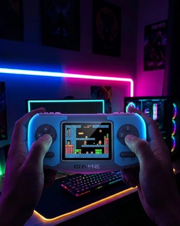 Mey İthalat® Retro El Konsolu Dahili Klasik Oyunlar AV TV Bağlantılı Şarjlı Oyun Cihazı