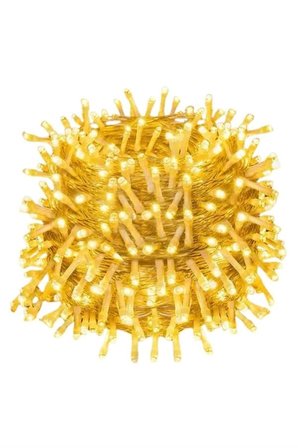 Mey İthalat® 10 Metre Günışığı Led Işık Fişli Dekoratif Sarı Ton Aydınlatma 3 Modlu Led Şerit