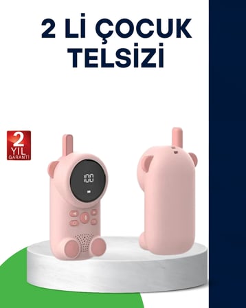Mey İthalat® LCD Ekranlı Bebek Telsizi – İki Yönlü Ses, Uzun Menzil, Çocuk Dostu Tasarım