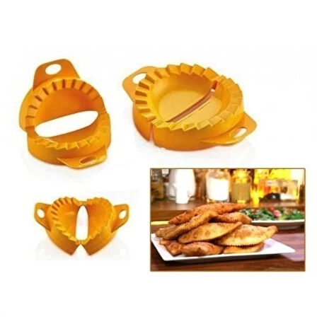 CEYLAN ADAM  3lü Çiğ börek kurabiye Hamur İşi Ravioli Kesme Kalıbı Aparatı