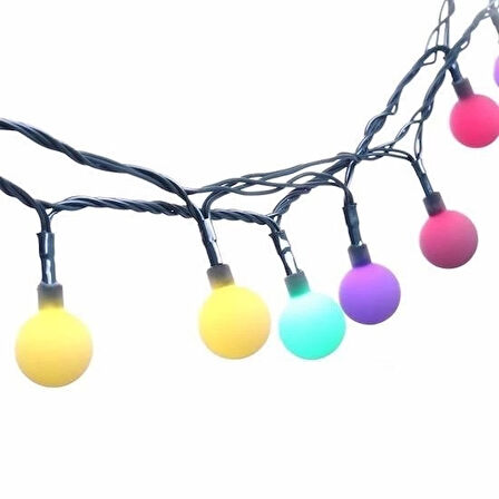 CEYLAN ADAM  Dekoratif Minik Top 40 Ledli Dekoratif Dolama Led Işık (RGB)