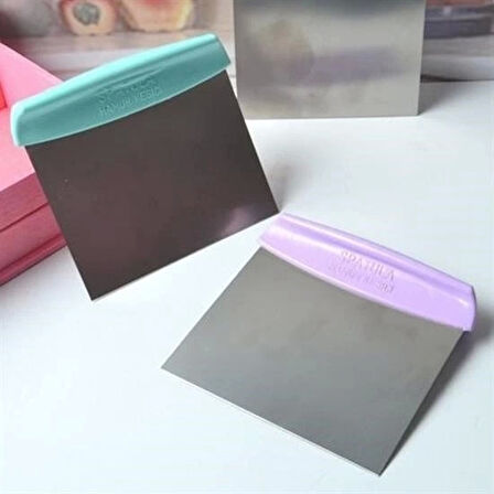 CEYLAN ADAM  Çelik Hamur Kesici Kazıyıcı Pasta Kek Dekorasyon Spatula Aleti