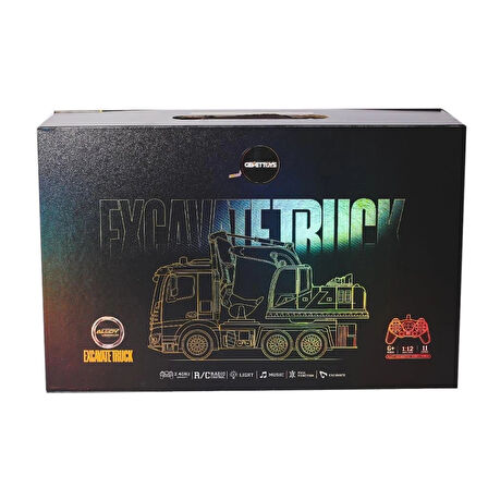 CEYLAN ADAM   HJ8001-2 Kumandalı  Metal  Excavate Truck -Gepettoys