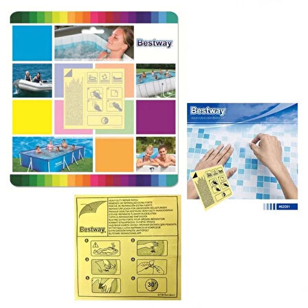CEYLAN ADAM   Bestway Şişme Ürünler için Tamir Yaması 6,5 x 6,5 cm 62091