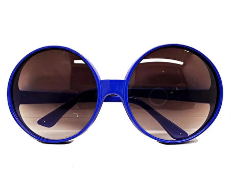 CEYLAN ADAM     Yuvarlak Yeşilçam 80 li 90 lı Yıllar Parti Gözlüğü Retro Mavi Renk