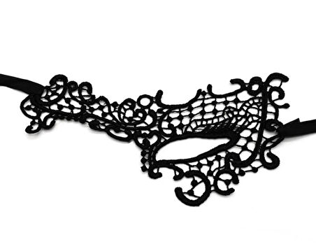 CEYLAN ADAM   Siyah Renk Dantel Kesim Dantel İşlemeli Balo Parti Maskesi 13 No