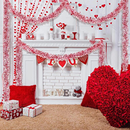 CEYLAN ADAM   Parti İçin Sim Süs 2 Metre Uzunluk 6 cm Genişlik Pembe Renk İthal