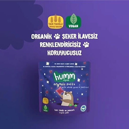 CEYLAN ADAM   Humm Organik Pancarlı ve Tam Tahıllı Puflar 30 Gr