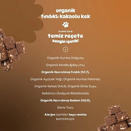 CEYLAN ADAM   Humm Organik Fındıklı Kakaolu Vegan Kek 30 Gr