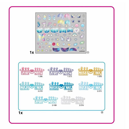 CEYLAN ADAM   35060 AquaBeads Sihirli Atlar ve Yıldızlar - Yedek Tırnak Paketi +4 yaş