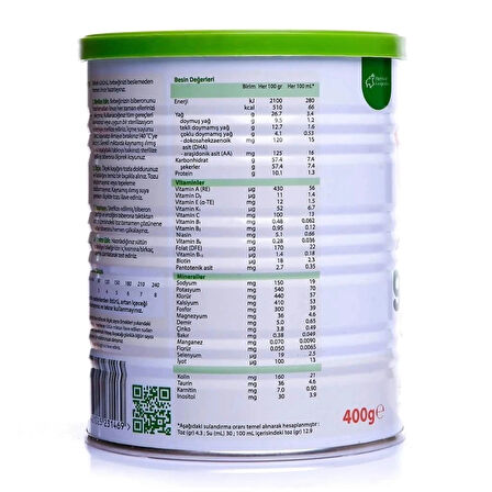 CEYLAN ADAM   Golden Goat 1 Keçi Sütlü Bebek Sütü 0-6 Ay 400 Gr