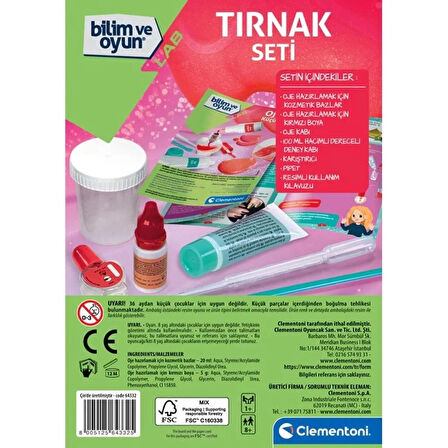CEYLAN ADAM   64332 Bilim ve Oyun - Tırnak Seti +7 yaş