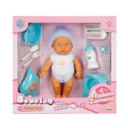 CEYLAN ADAM   3823 Bebelou Bakım Zamanı Sesli Gülen Ağlayan Bebek 32 cm -Sunman